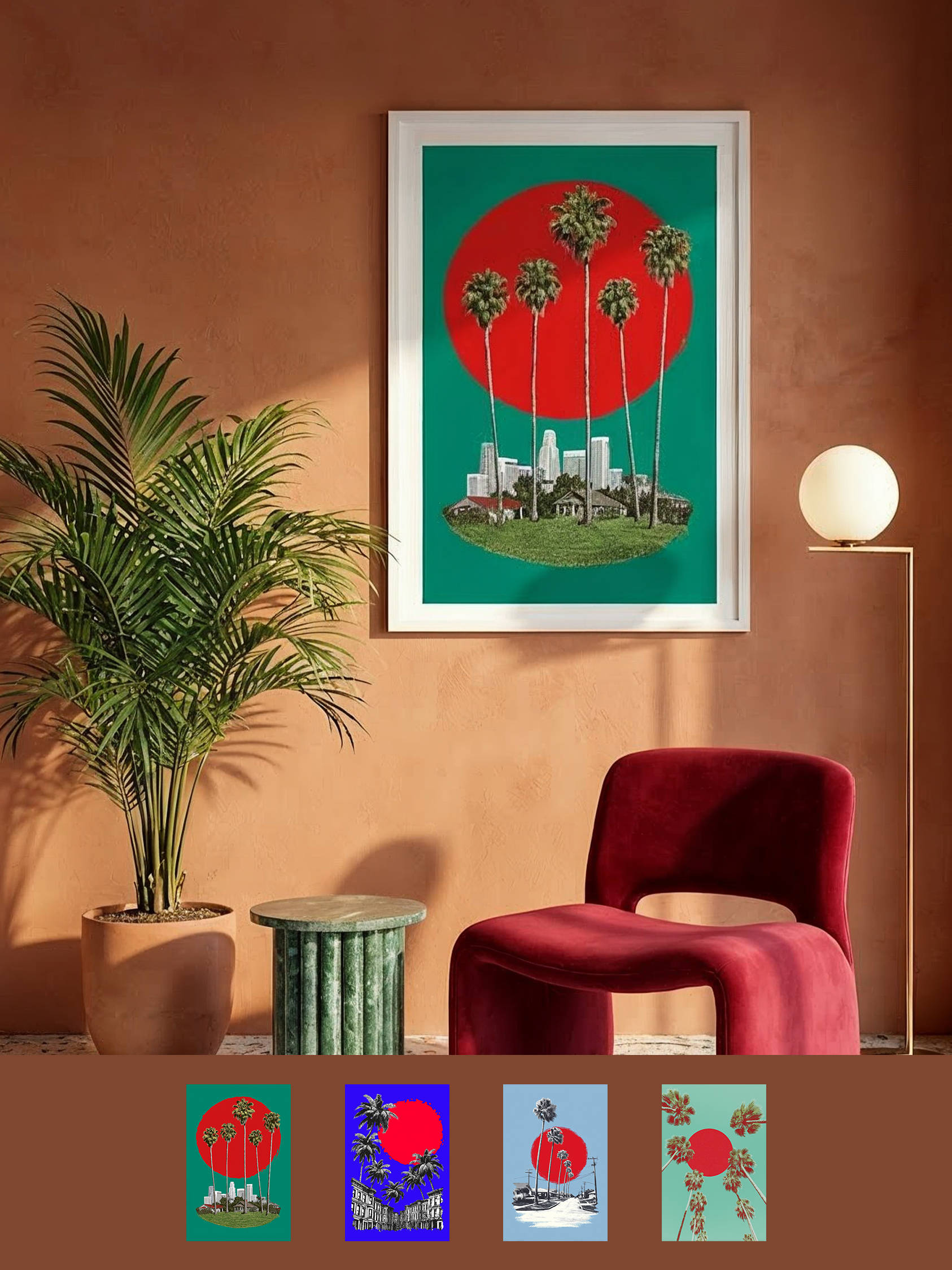 Framed art for interior decor