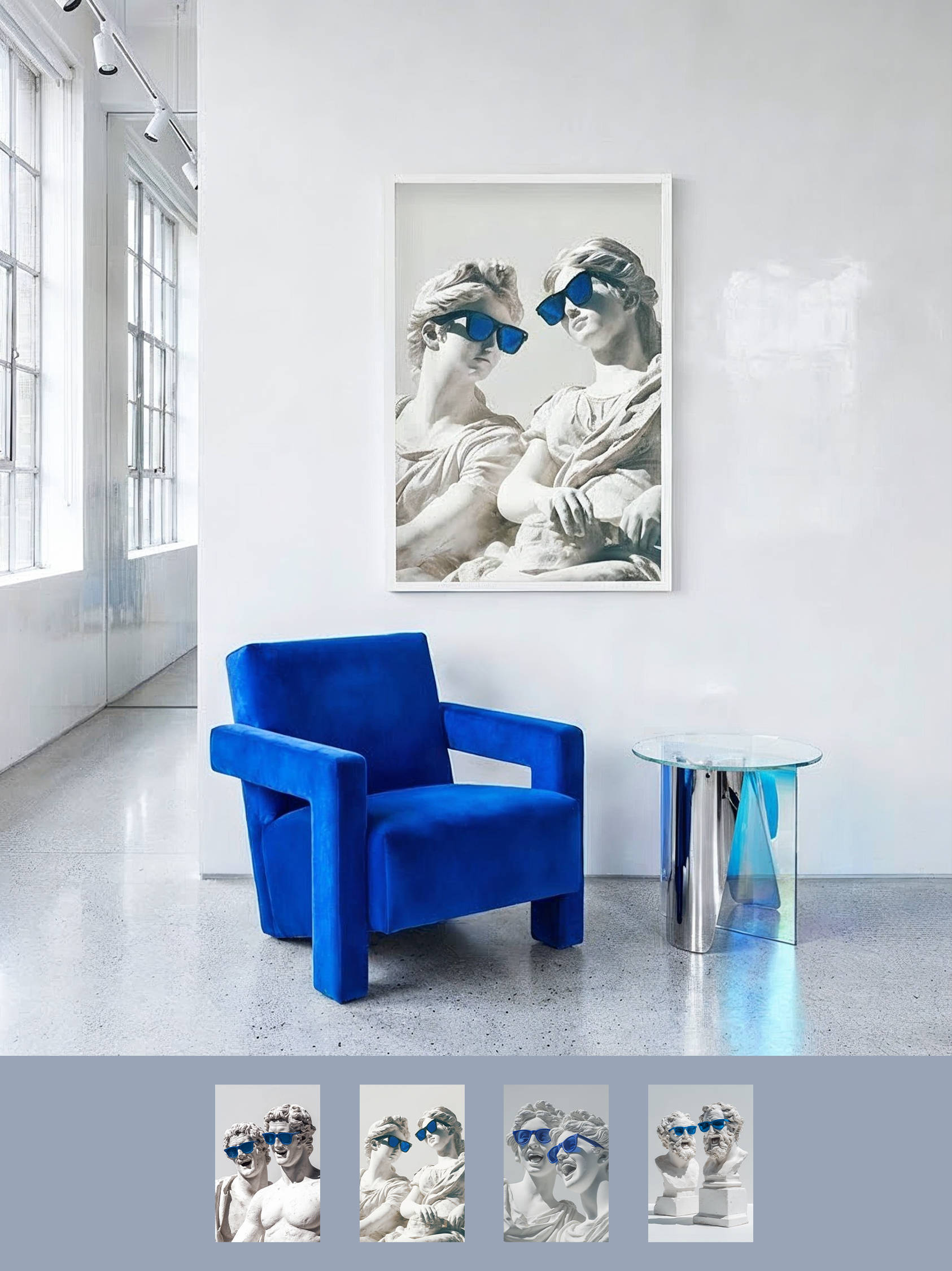 Framed art for interior decor