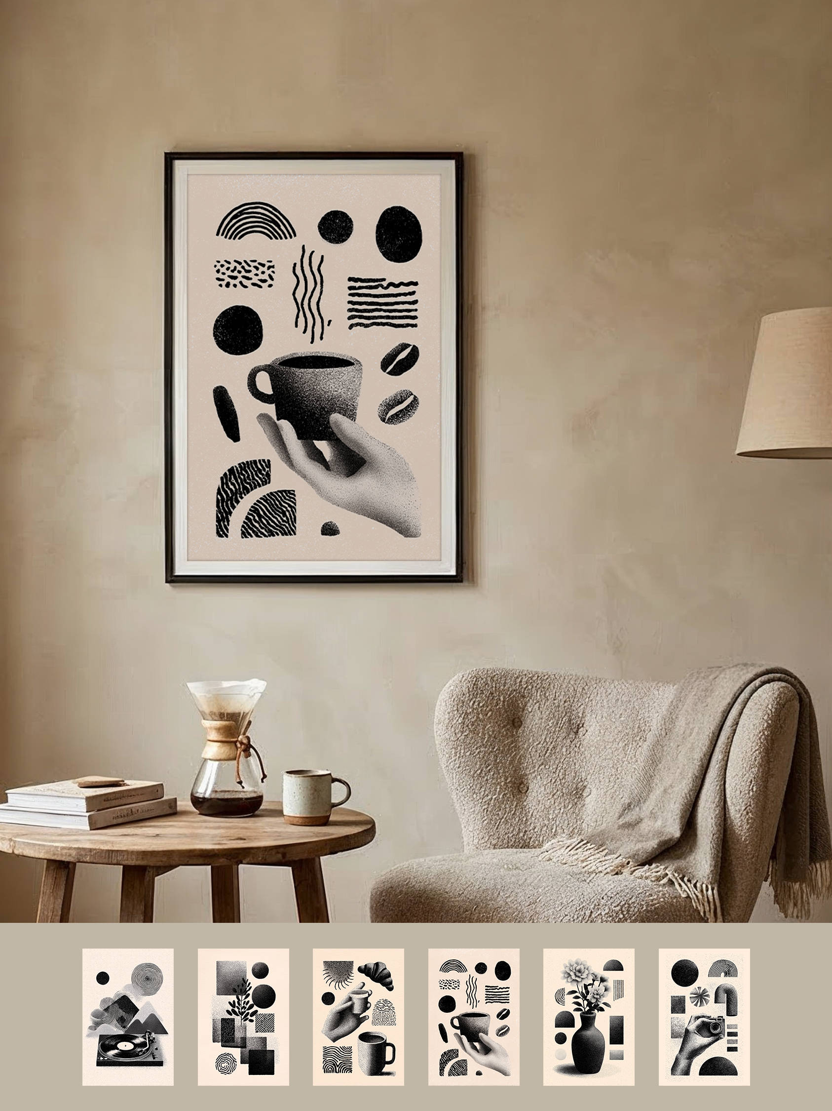 w073 产品主图 Framed art for interior decor