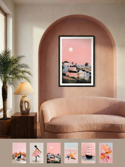 Framed art for interior decor