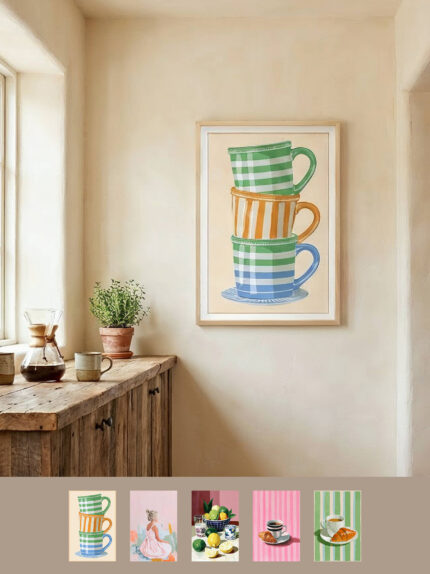 Framed art for interior decor