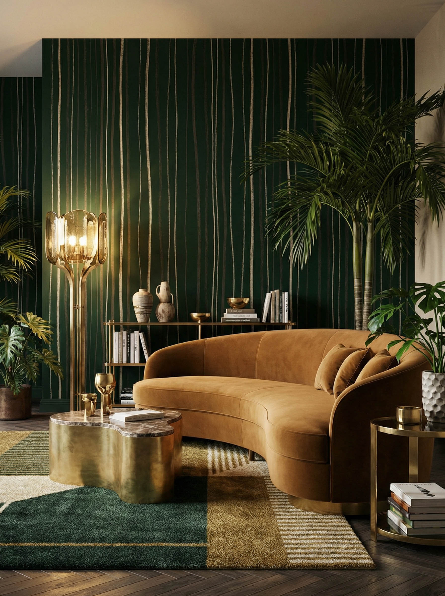 Musee | Artisan Lines Wall Mural Musee custom minimalist wallpaper featuring an organic, hand-drawn vertical striped pattern with subtle textures.