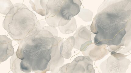 Musee custom wallpaper design showcasing the Ethereal Aura pattern in various colorways, featuring contemporary abstract watercolor art for elegant interiors.A
