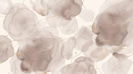 Musee custom wallpaper design showcasing the Ethereal Aura pattern in various colorways, featuring contemporary abstract watercolor art for elegant interiors.E