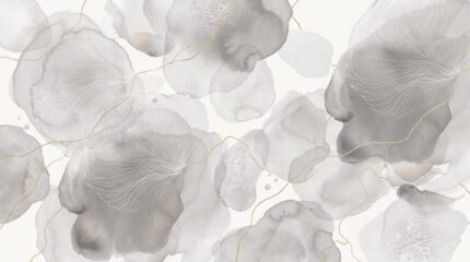 Musee custom wallpaper design showcasing the Ethereal Aura pattern in various colorways, featuring contemporary abstract watercolor art for elegant interiors.F