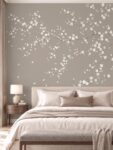Ivory Sakura cherry blossom wallpaper with white flowers and elegant branches