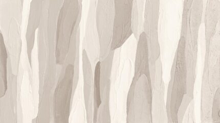 Pigment Strata abstract wallpaper mural with layered impasto brushstrokes in blue, plum, taupe and ivory H
