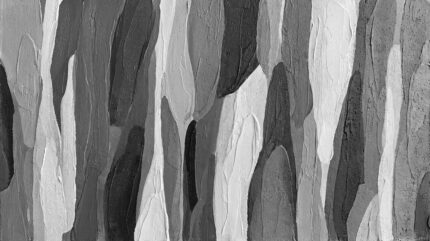 Pigment Strata abstract wallpaper mural with layered impasto brushstrokes in blue, plum, taupe and ivory J