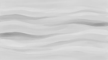 Silent Tides abstract wallpaper mural with flowing wave like brushstrokes in blue, grey and ivory I